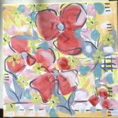 Floral print 4x4” $20